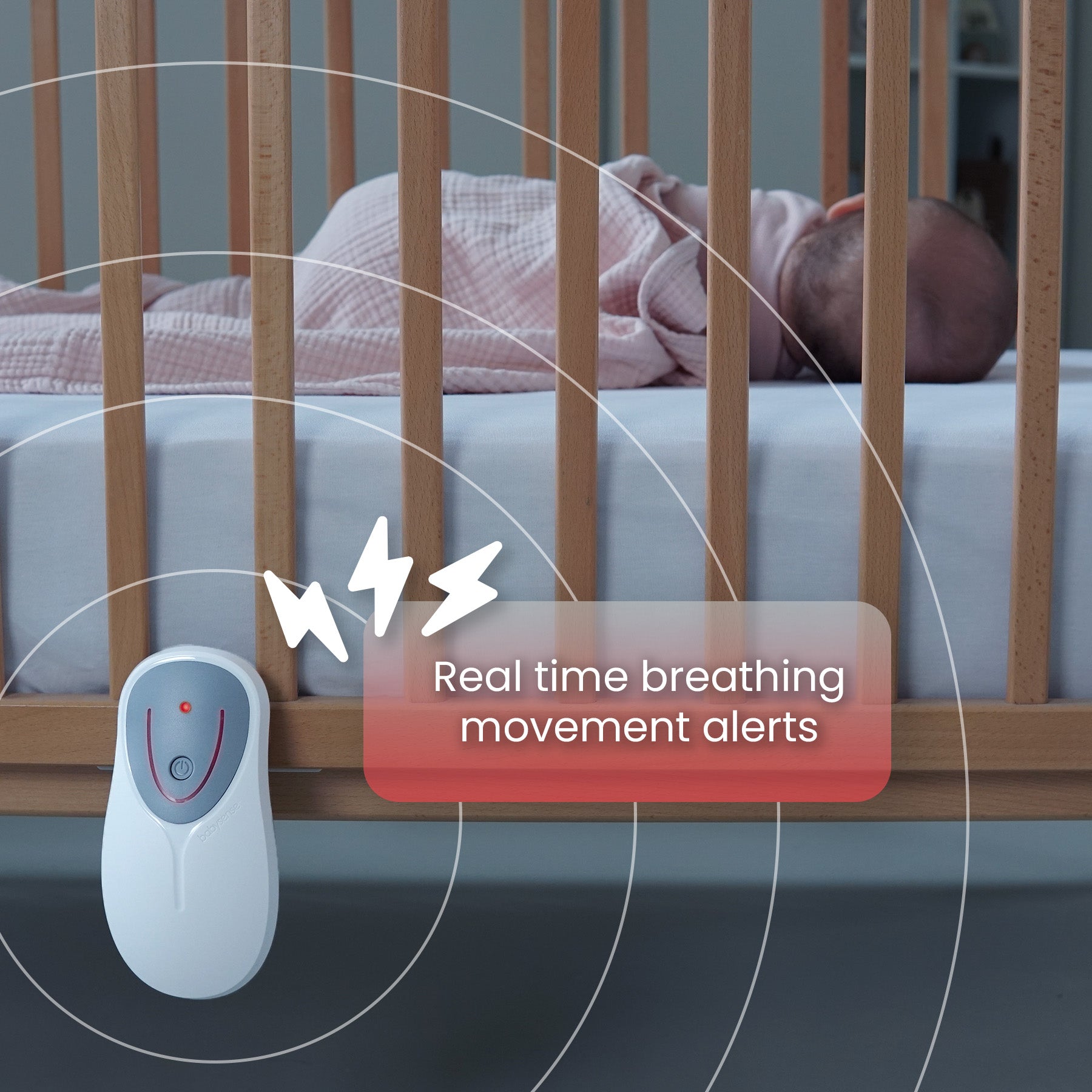 Babysense 8 – Baby Monitor with Real Time No Breathing & Irregularity Alerts for Safe Sleep