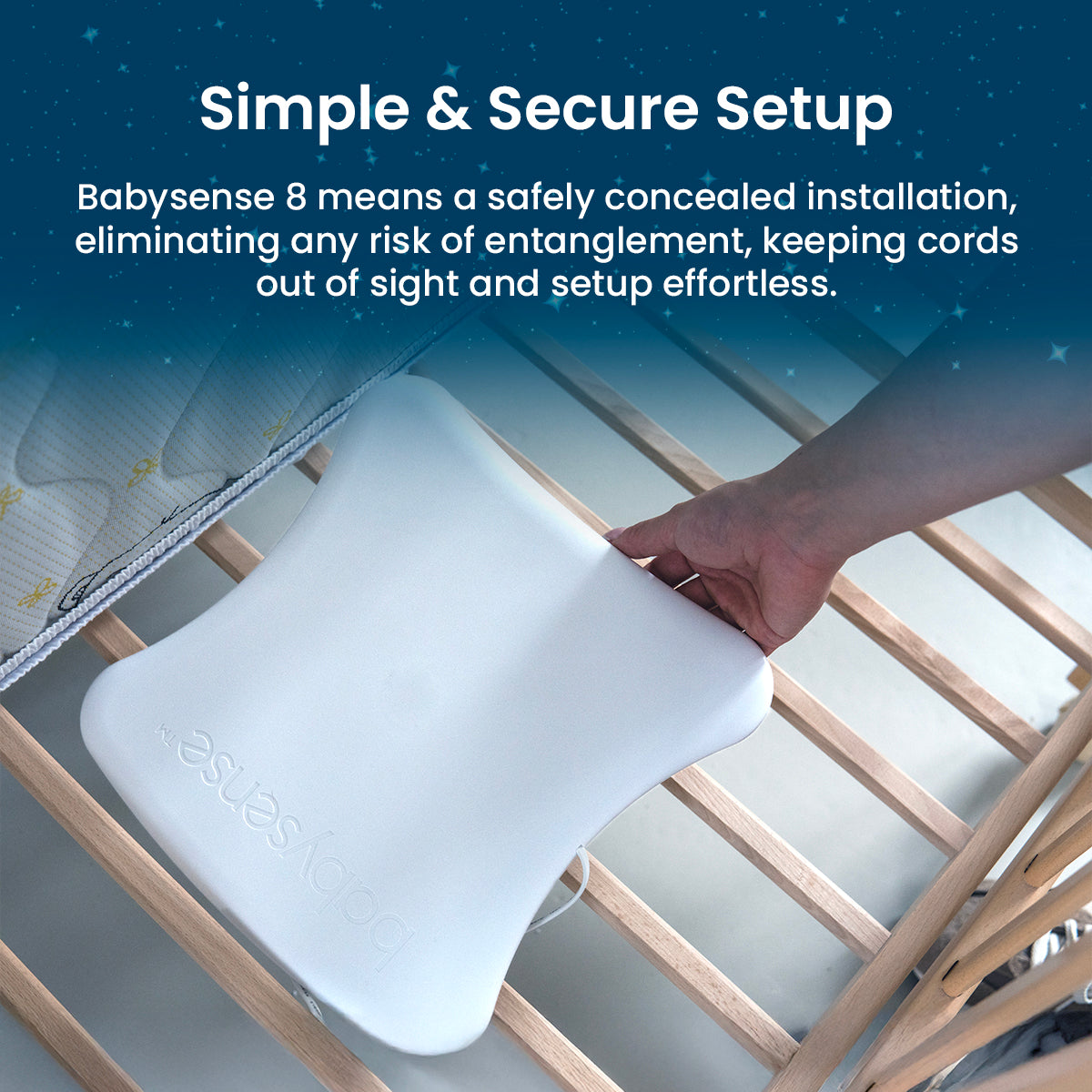 Babysense 8 – Baby Monitor with Real Time No Breathing & Irregularity Alerts for Safe Sleep