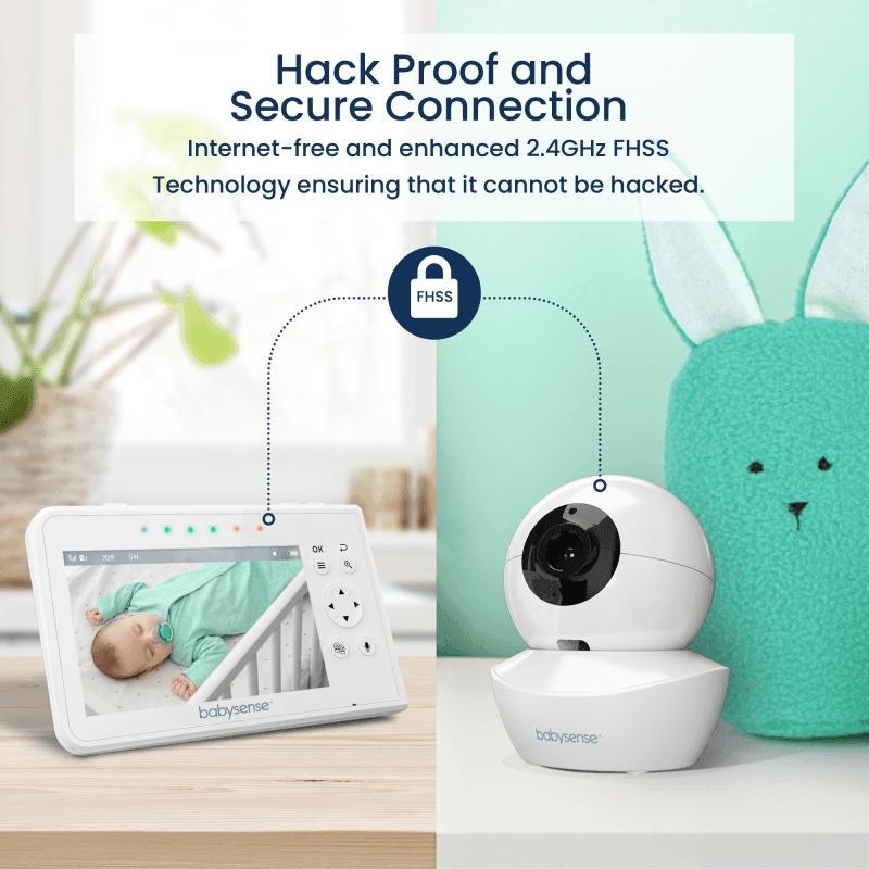 Babysense 7 & V43: Video Baby Monitor with Real Time No Breathing & Irregularity Alerts, 2 Cameras