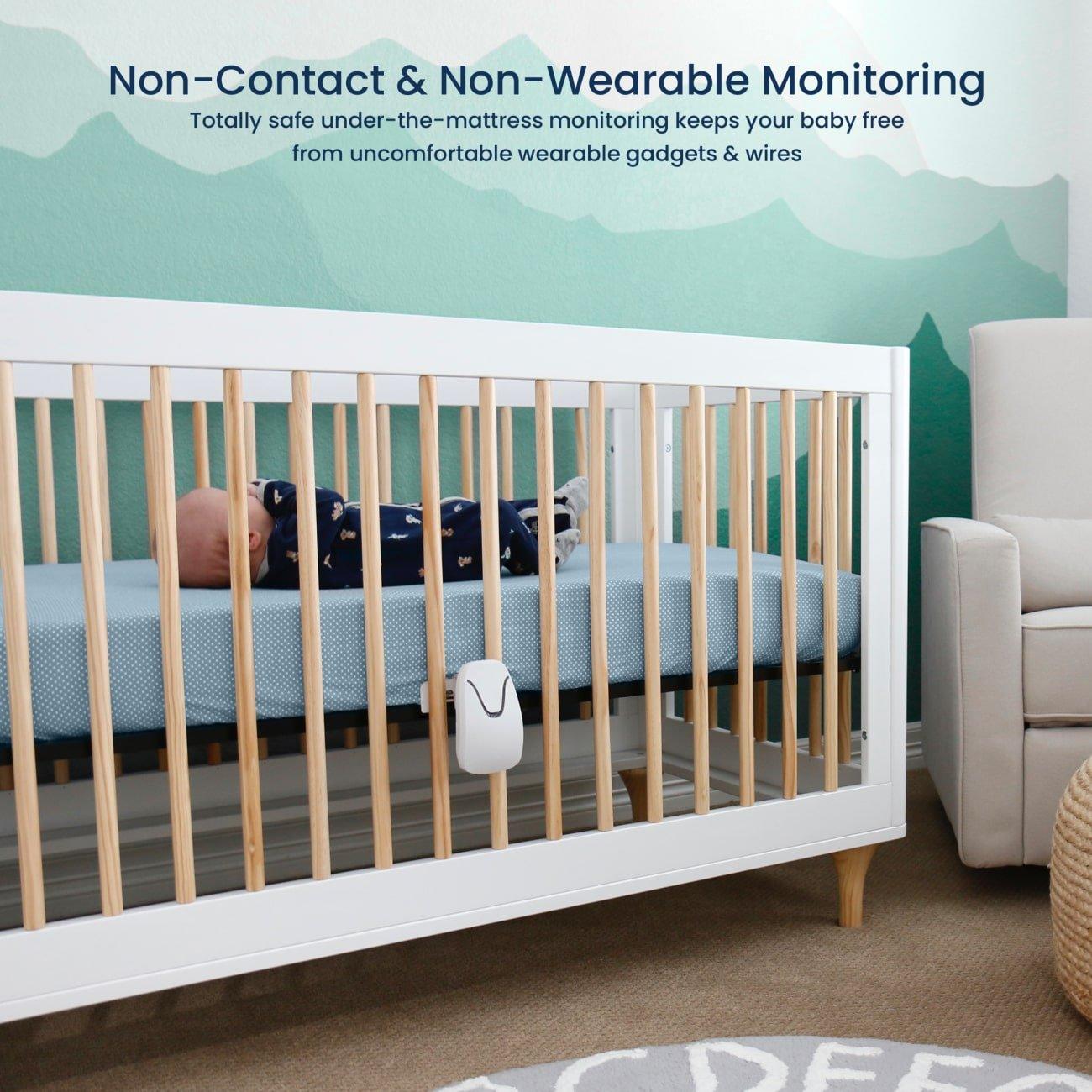 Babysense 2-in-1 Monitoring Set: Video Baby Monitor with 2 Cameras, Split Screen, Night Light & Sound Machine + Baby Monitor with Real Time No Breathing & Irregularity Alerts for Safe Sleep